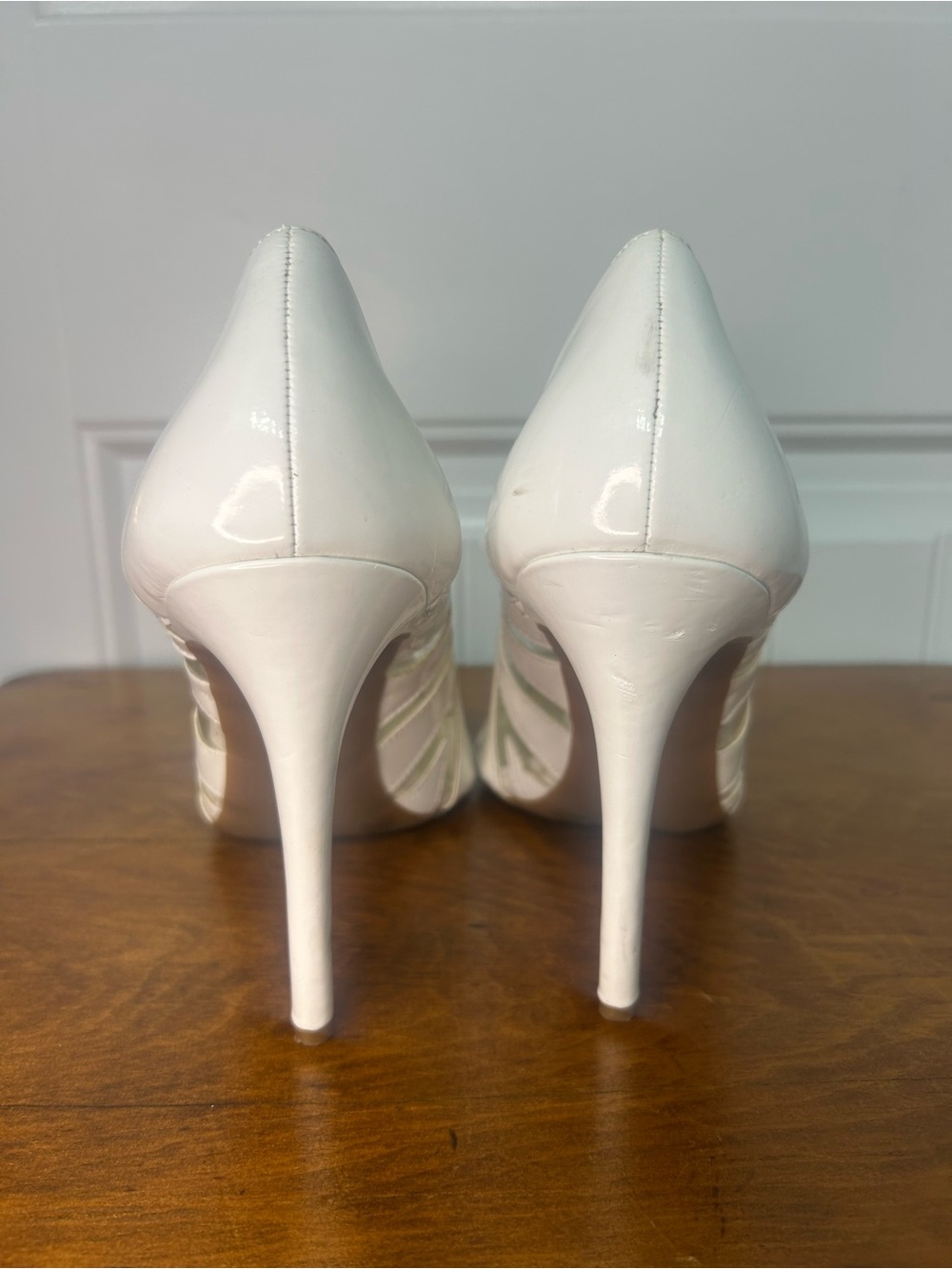Jessica Simpson White Pointed-Toe Cutout Stiletto Pumps size 11 - Picture 2 of 4
